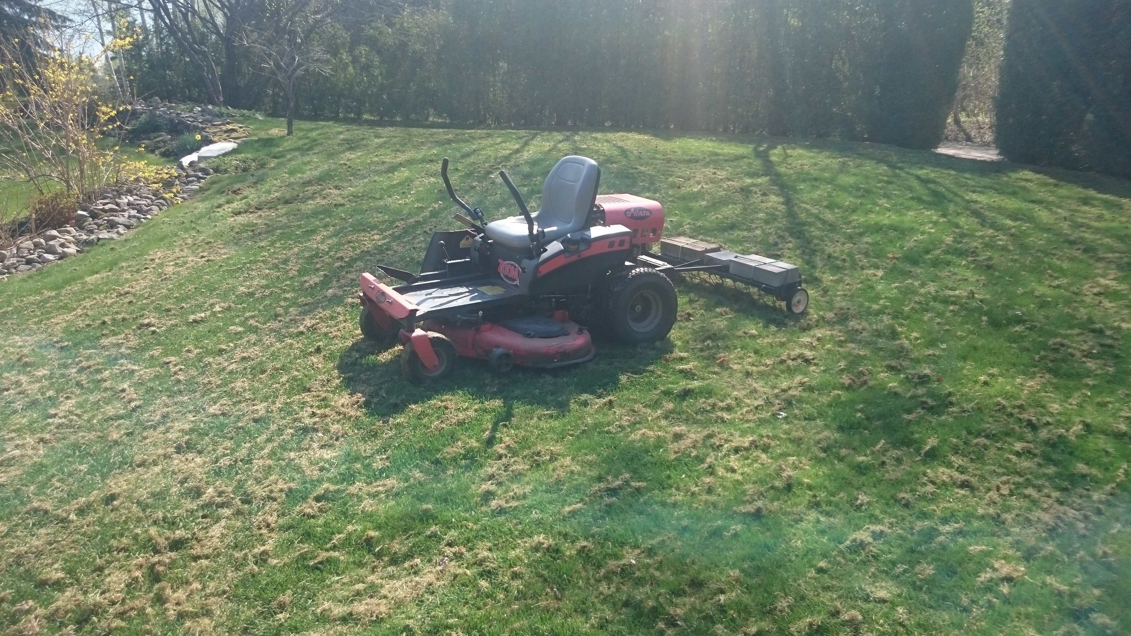 Résultats du déchaumage de la pelouse